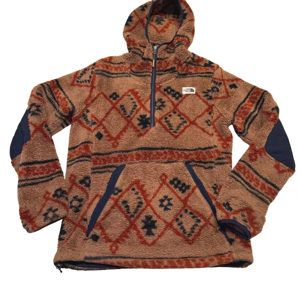 The North Face Campshire Geometric Fleece Hoodie Sweatshirt Men's small
